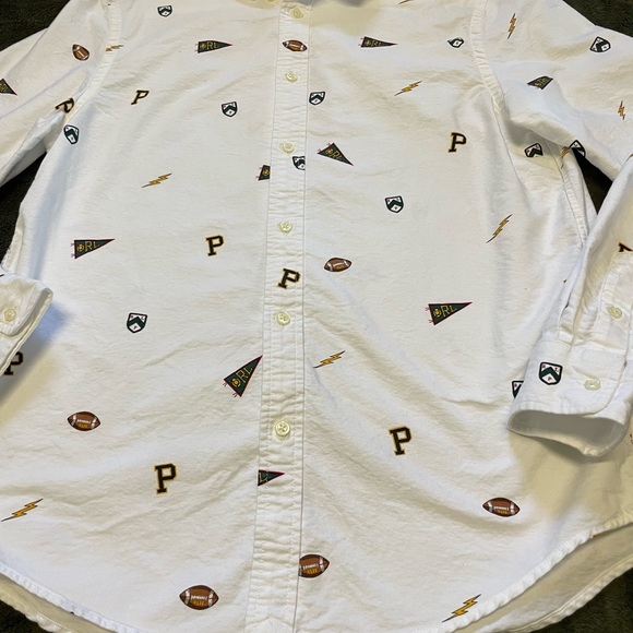 Ralph Lauren Pennant Cotton Oxford Shirt with footballs size xl 18/20 - Picture 4 of 5